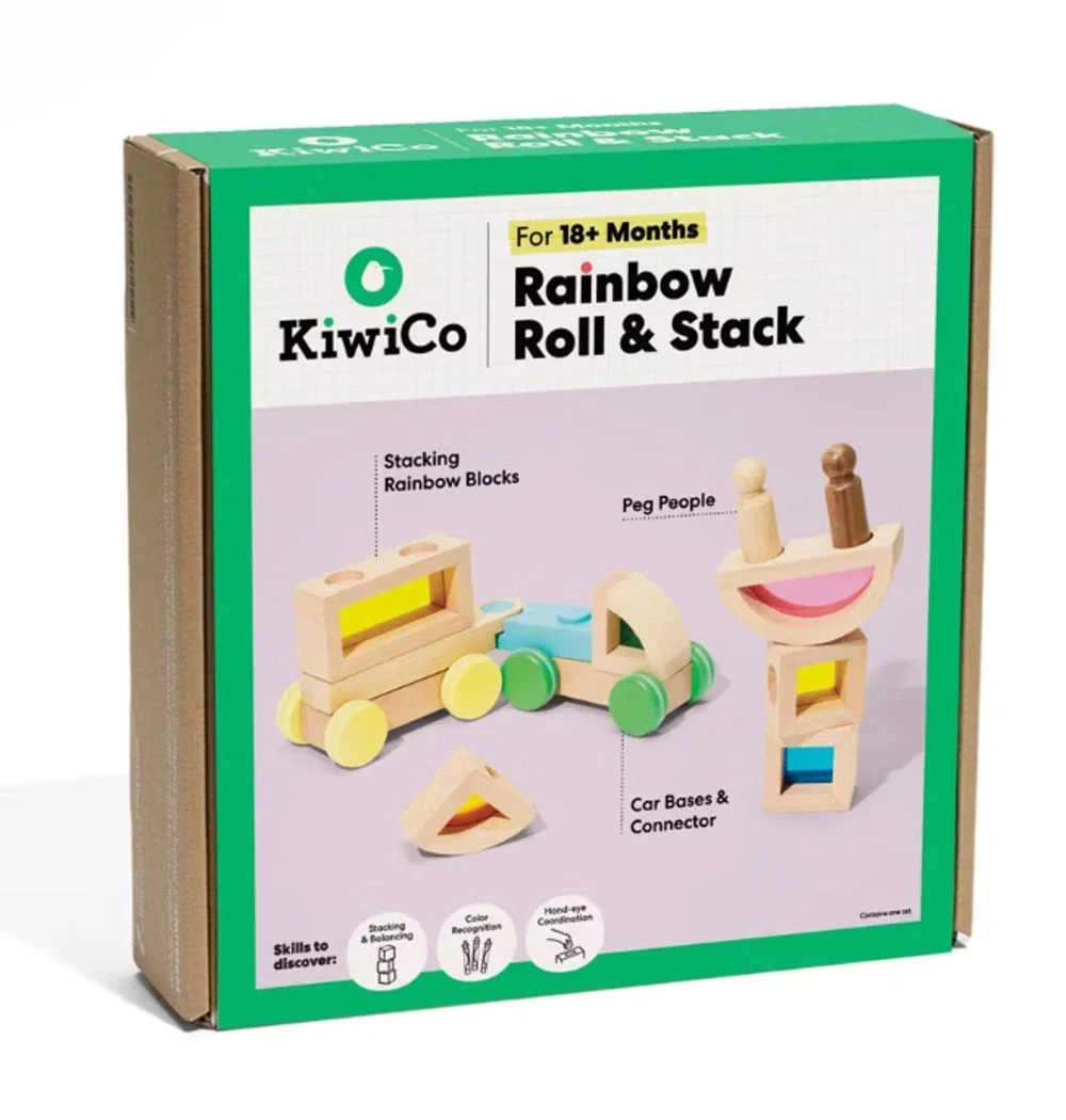 KiwiCo Activity Play Center 18m+ - Rainbow Stack & Roll NWT